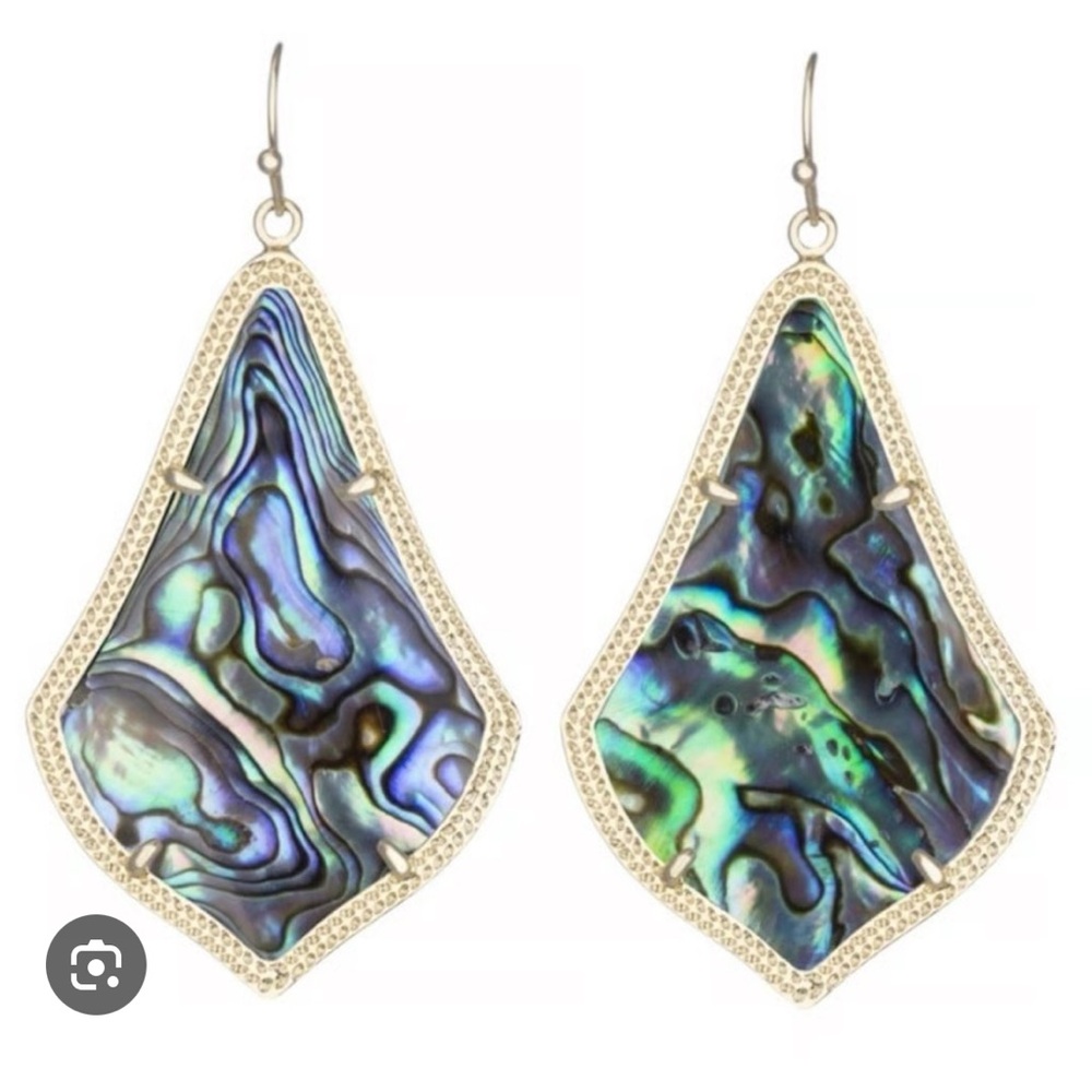 Kendra Scott Gold and Abalone Alex Statement Earrings